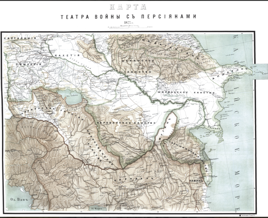 AZƏRBAYCAN XANLIQLARININ XƏRİTƏSİ. 1827-Cİ İL
